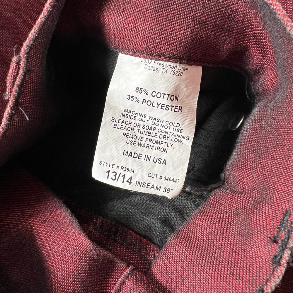 Metallic Red Rough Rider Jeans - Picture 6 of 6